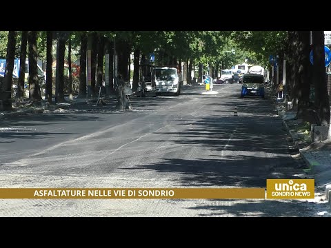 Asfaltature nelle vie di Sondrio