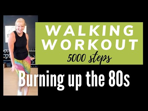 80's Walking Workout | Burning up the 80s Pop & Disco Fast Walk for 5000 steps at Home
