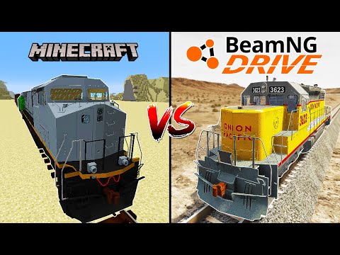 Minecraft TRAIN vs BeamNG Drive TRAIN - WHERE IS BEST?