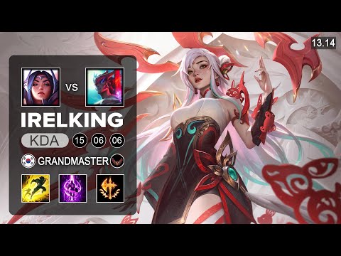 Irelking Irelia vs Yone Mid - KR Grandmaster - Patch 13.14 Season 13