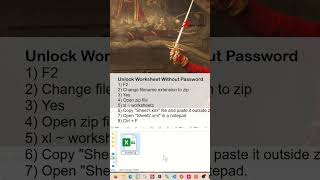 Unprotect the excel sheet if forgot the password - Excel Tips and Tricks