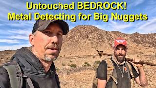 Found: Untouched BEDROCK! Metal Detecting the California Desert for Big Nuggets