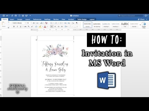 How to make an invitation in Microsoft Word | DIY...