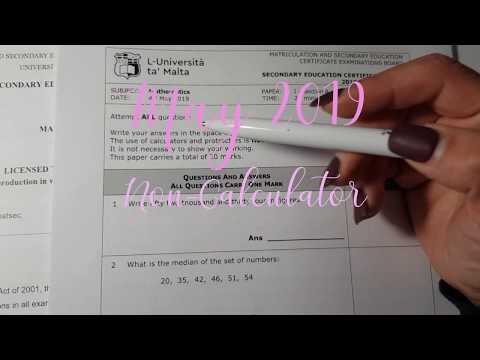 May 2019 Maths SEC Non-Calculator:  O'level Pastpaper Walkthrough - Ms. Ramona Galea