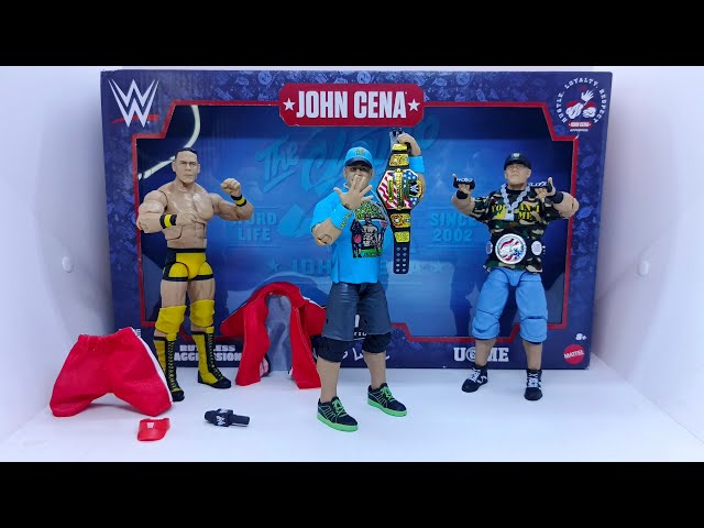Vídeo relacionado con WWE Colección Elite John Cena, Paquete de 3, Conjunto Coleccionable de Figuras de acción de 6 Pulgadas con articulación