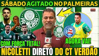 NICOLETTI TRAZ EXCELENTE NOTÍCIA DO PALMEIRAS AGORA DESSE SÁBADO DIRETO DA ACADEMIA.