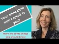 When your adult child won’t talk to you there are some things you should know. #estranged #family