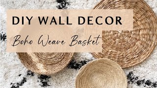DIY Wall Decor making Boho Weave Baskets