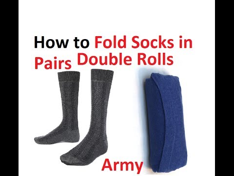 How to Fold Your Socks in Pairs (Double Roll) Army Combat Uniform for Packing and Basic Training
