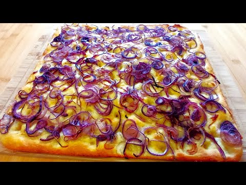 FOCACCIA ALLE CIPOLLE - FACILE SENZA IMPASTO - CON PATATE NELL'IMPASTO - FOCACCIA FATTA IN CASA