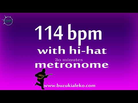 114 bpm metronome with hi-hat - Allegretto