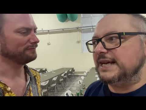 Volk chatting to Rolex after round 3 of Eurobowl '24