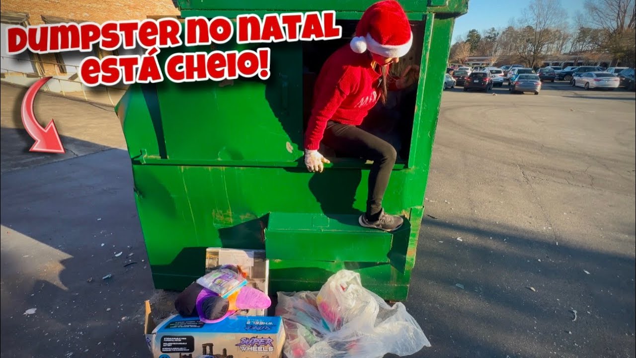 Dumpster no natal esta cheio de coisas!🇺🇸