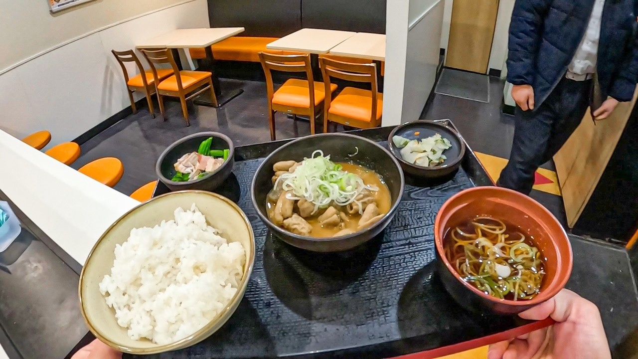 Japanese Salaryman's Dinner: Stewed Offal and Strawberry Sandwich