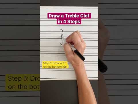 Easy way to draw a Treble Clef!
