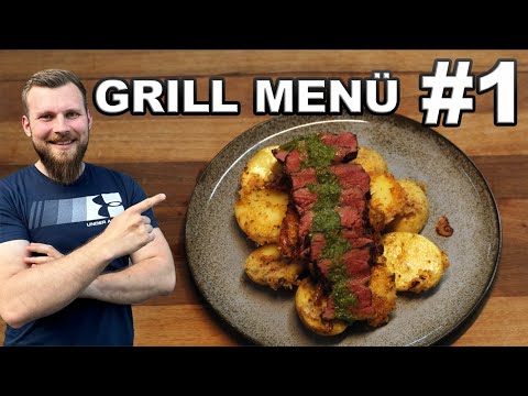 Alles Gleichzeitig fertig! [Steak + Beilage + Sauce selbst gemacht] - Das Grillmenü #1