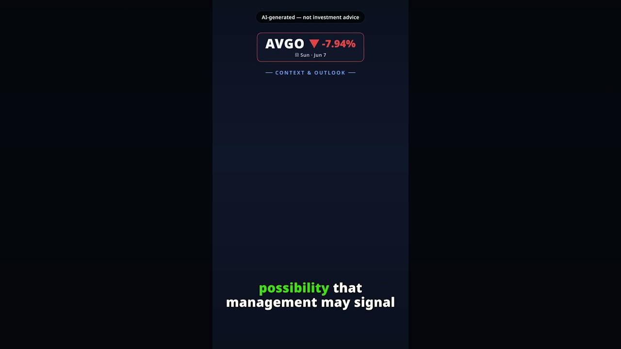 Why Is Broadcom Stock Falling Today? AVGO -7.94% (Jun 7) — Guidance Concerns Weigh