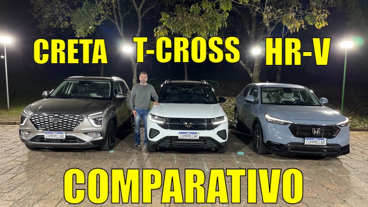 Volkswagen T-Cross 2025 x Honda HR-V x Hyundai Creta
