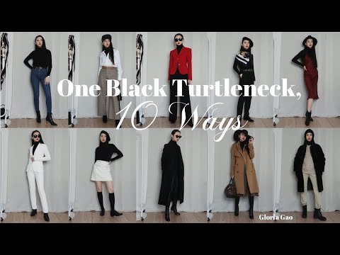 How to Wear a Black Turtleneck| One Turtleneck: 10 Ways