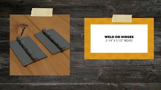 Weld On Butt Hinges - Bright Steel - 2 1/4 Inches x 3 1/2 Inches