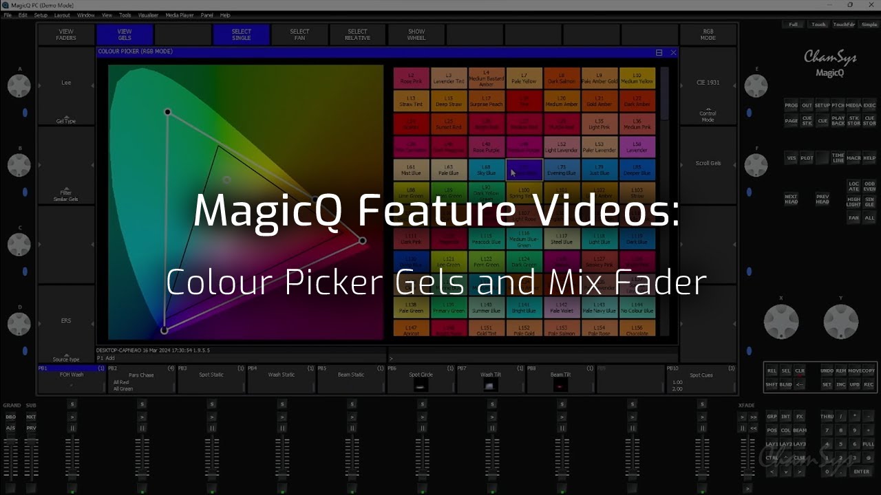 Colour Picker Source Types and Mix Fader