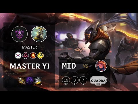 Master Yi Mid vs Zoe - KR Master Patch 10.22