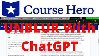 unblur any course hearo Answers Using ChatGPT|| EASY and FREE 2023