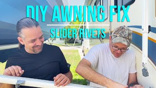 DIY RV AWNING RAFTER SLIDER RIVET REPLACEMENT | Quick and Simple Fix