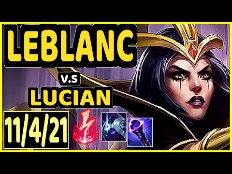 T1 FAKER (LEBLANC) vs LUCIAN - 11/4/21 KDA MID CHALLENGER GAMEPLAY - KR