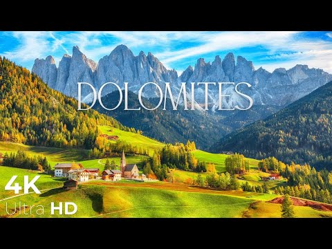 Dolomites Mountain | Meditation Music | Amazing Beautiful Nature of Italy | 4K Relaxation Film