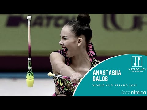 Anastasiia Salos (mazas/clubs) - World Cup Pesaro 2021