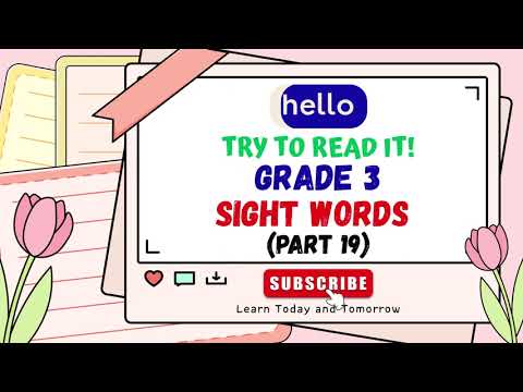 Grade 3 Sight Words Part 19
