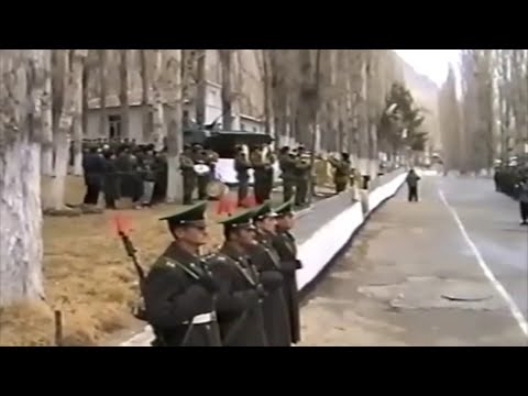 "OKSVA" Squad Parade in Tajikistan, Dushanbe 15 Febuary 1992 Anthem of Russia and Tajikistan