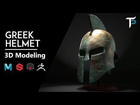Greek Helmet - 3D Modeling - ZBrush, Maya, Substance Painter, Marmoset Toolbag