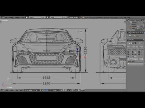 Audi R8 V10 Coupe Quattro - 3D Modelling with Blender | Long Version