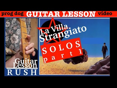 RUSH "La Villa Strangiato" GUITAR LESSON (Solos)