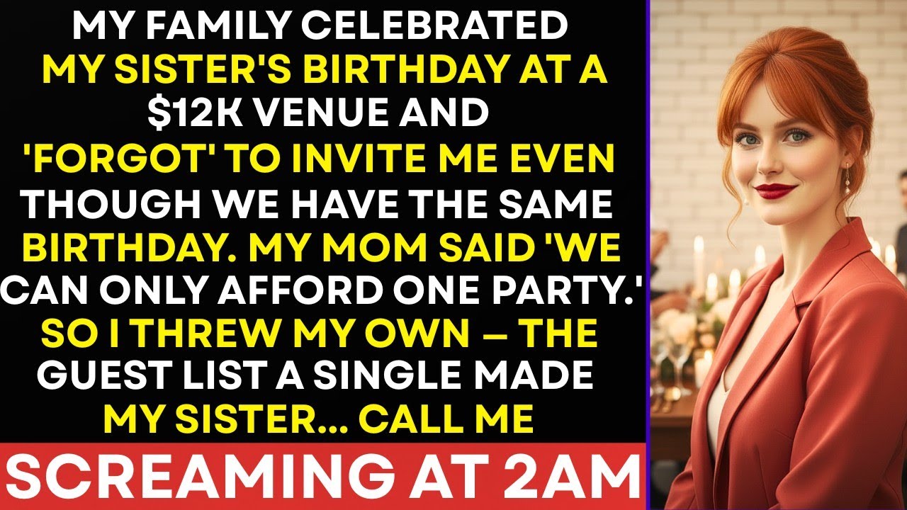 My Parents Funded My Sister's $12K Birthday — My Sister Call Me Screaming at 2AM