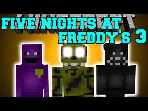 Minecraft: FIVE NIGHTS AT FREDDY'S 3 MOD (NEW ANIMATRONICS & PURE EVIL!) Mod Showcase