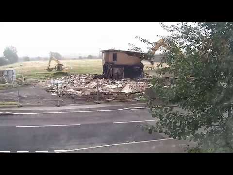 Sharlston Colliery Club Wakefield Demolition Oct 2016