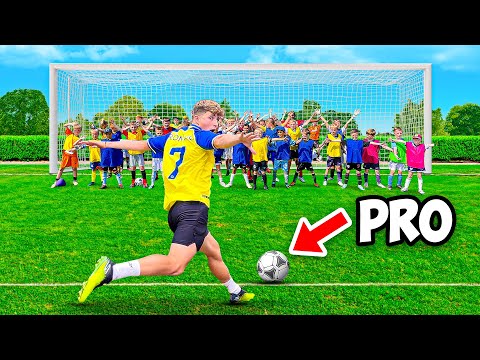 1 PRO vs 100 KID GOALKEEPERS!