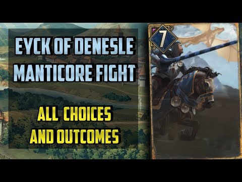 Eyck Of Denesle Manticore Fight All choices - Thronebreaker the Witcher Tales - (A Knight Errant)
