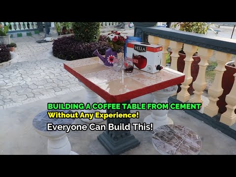 Building A Coffee Table from Cement or Concrete without Any Experience: Everyone can Build This!