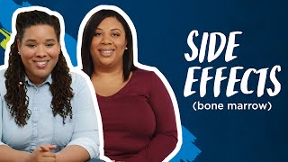 What are the side effects of donating bone marrow?