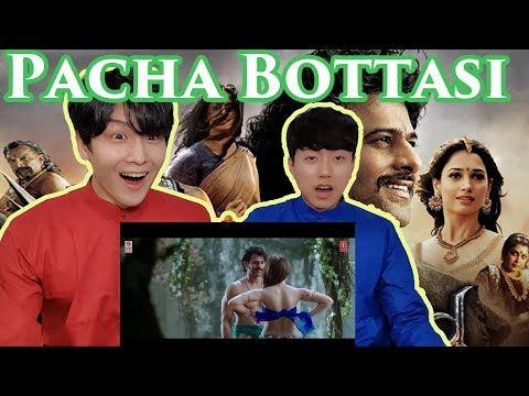 Korean Reaction to Bahubali(Telugu) | Pacha Bottasi |  Prabhas, Rana, Anushka, Tamannaah  Bahubali