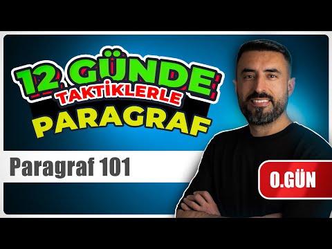 Sıfırdan Paragrafa Giriş 🚀 PARAGRAF 101 / 2026 Paragraf Kampı (0. Gün) - Tüm Sınavlar İçin