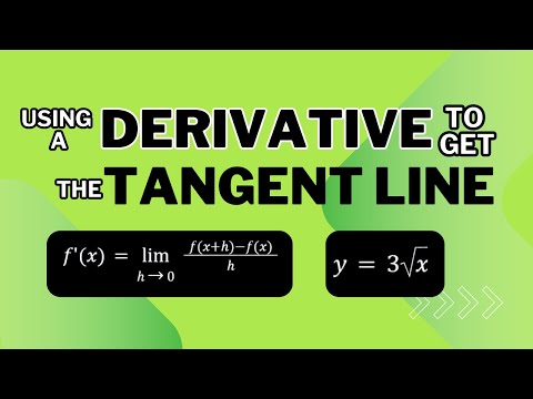 Using a Derivative to get the Tangent Line