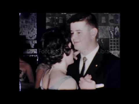Archive footage of Friends  Dancing Together at a Birthday Party, 1950s home movie film