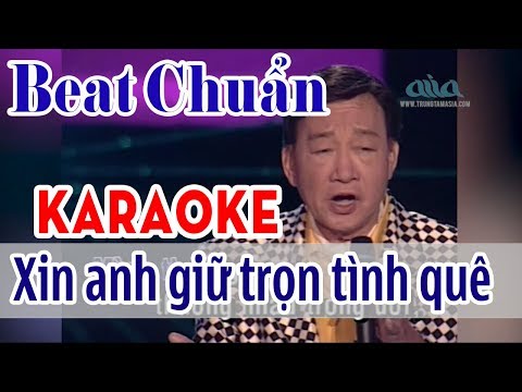 Xin Anh Giữ Trọn Tình Quê Karaoke Tone Nam - Duy Khánh | Asia Karaoke Beat Chuẩn
