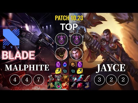 DRX Blade Malphite vs Jayce Top - KR Patch 10.23