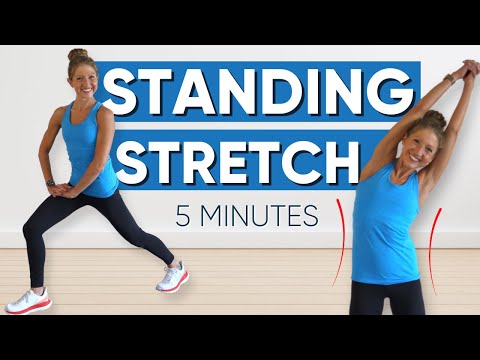5 Minutes Standing Stretch Exercise (QUICK + EASY) !!